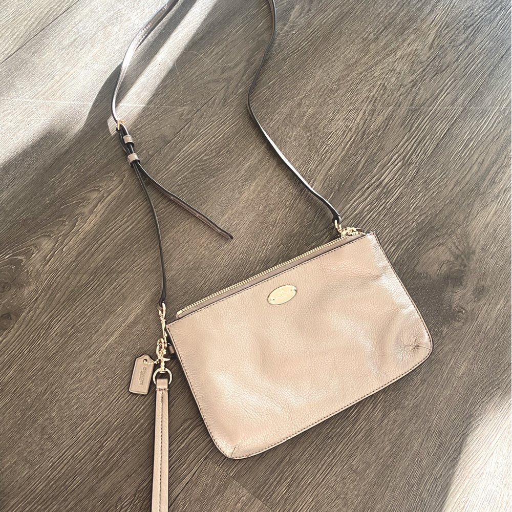 Silver/Grey COACH Crossbody Bag